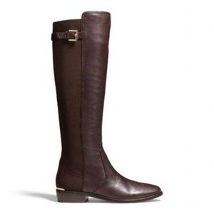 Coach Lilac Leather Riding Boot Brown Size 6.5